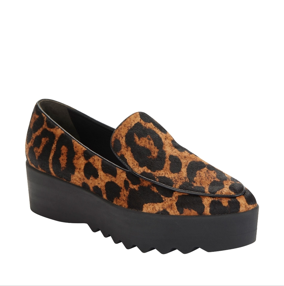 Donna Karan Genuine Calf Hair Platform Loafer